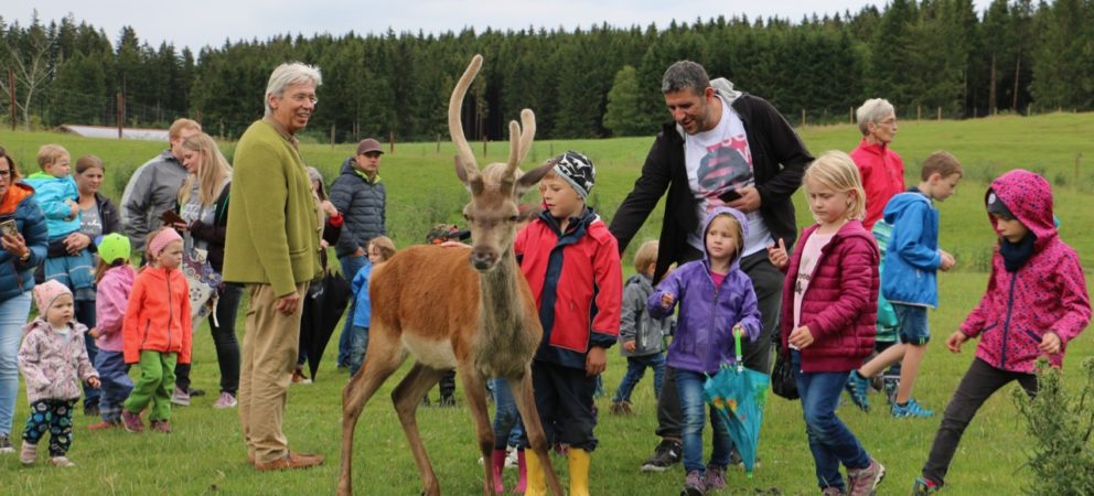 Kindergarten Bidingen zu Besuch auf Gut Rosenhof